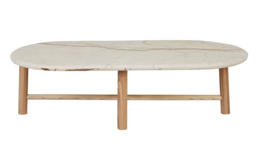 Artie Oval Marble Coffee Table image 6